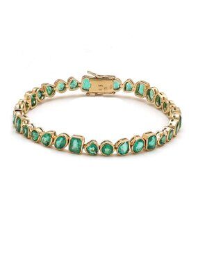 Heritage Emerald 14K (Custom) Yellow Gold Tennis Bracelet
